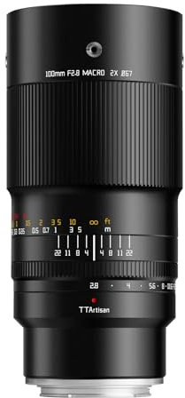 TTARTISAN 100mm F2.8 Macro 2X Camera Lens for Sony E Mount Full Frame Manual Focus Lens for Miniature Photography