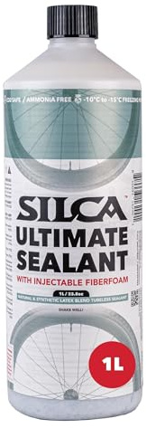 SILCA Ultimate Tubeless Tire Sealant, 1L – Tubeless Bike Sealant Proactively Seals Punctures Up to 7.5 mm, Injectable Through Valve & Stays Liquid 6+ Months in All Weather Conditions