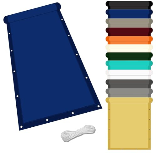 Telo Parasole per Esterni 1.8 x 3 m Protezione UV Telo Parasole con Occhielli Multi Couleur et Taille per Giardino Balcone Piscina, Blu Scuro