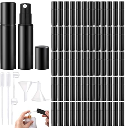 PORFOYO 100 Stück 2ml Parfümzerstäuber Nachfüllbar, Mini Parfüm Abfüller, Mini Sprühflasche, Kleine Zerstäuber Flasche zum Befüllen, Parfüm Flaschen für Unterwegs