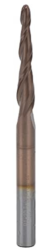 FTVOGUE Fresas de Extremo de Punta Esférica Cónica, Fresa de Acero de Tungsteno para Tallar y Limpiar, Excelente Eliminación de Virutas para Brocas de Enrutador CNC (R2*30.5*D6*75mm)