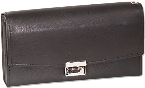 Rimbaldi Original KELLNERBÖRSE TAXIBÖRSE 3 Stufen Schloss WEICHES Rind-Nappaleder SCHWARZ