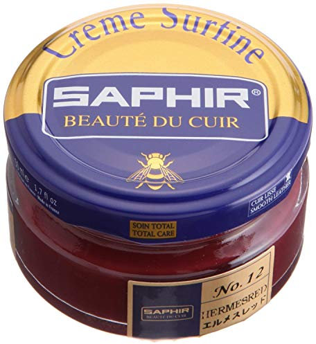 Saphir Extra Fine Shoe Renovation Cream 50 ml for Smooth Leather Shoes and Handbags - 18 Biscuit