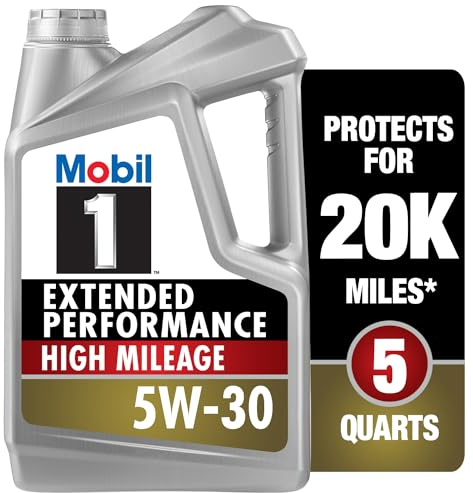 Mobil 1 Extended Performance High Mileage Full Synthetic Motor Oil 5W-30, 5 Quart