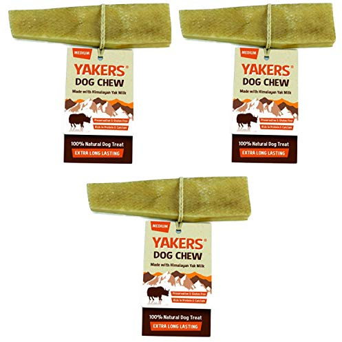 Yakers Dog Chew Medium x 3 - Yak Milk Value Pack of 3 - Save!