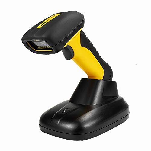 NetumScan Wireless 2D-Barcode-Scanner, wasserdichter und antimikrobieller Barcode-Leser (QR PDF17 Data Matrix Code) Ladestation mit integriertem Empfänger NS1202W