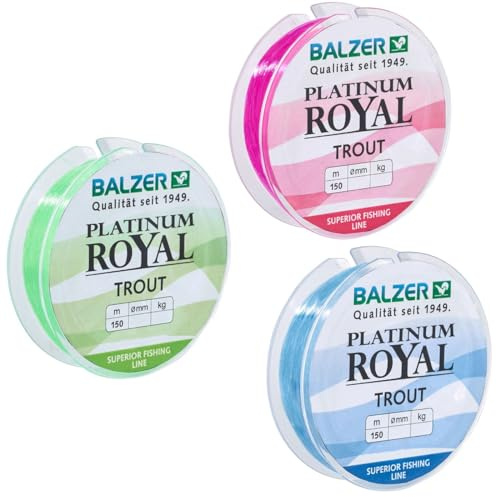 Balzer Platinum Royal Trout Schnur - 150m monofile Angelschnur, Durchmesser/Tragkraft:0.25mm / 7.0kg, Farbe:Blau
