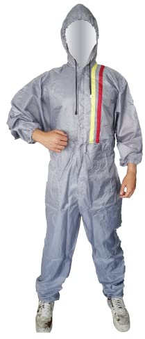 FETEX Mehrwegoverall Lackieranzug Lackiereroverall Schutzanzug Arbeitsanzug grau Schutzoverall Arbeitsoverall | Größe L bis XXXL (XXXL)