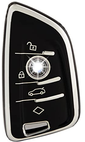OFFCURVE Autoschlüssel Hülle Schlüsselhülle, Schlüsselcover TPU Autoschlüssel Schutzhülle 2/3/4 Tasten für BMW 1 Series 2 Series 3 4 Series 5 Series 6 Series X1 X2 X3 X4 X5 X6