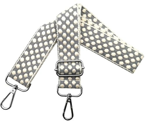 Taschengurt Verstellbarer Schultergurt für Taschen, Taschengurte zum Wechseln, Damen Tragegurt Breit 3.8cm mit Silber Karabiner, Schulterriemen, Damen Tasche Schultertasche Grau Basis, O12