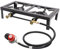 Portable Camping Double Burner Outdoor Gas Stove Propane Cooker with Adjustable Regulator Hose for Patio Camping, BBQ,8000W 0-10PSI 48 * 25 * 11.5cm