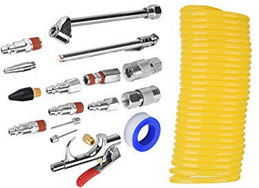 Accessori per Compressore d'Aria, Raccordi per Tubi 'Aria Strumenti per Compressore d'Aria 20 Pezzi Kit di Raccordi per Compressore d'Aria Set di Pistole Ad Aria Compressa