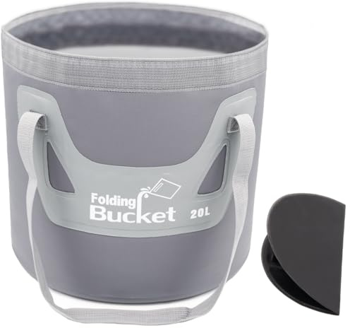 Qualore Camping Collapsible Bucket, 20L Handy Folding Water Container Portable Foldable Water Carrier Storage for Travelling Plumbing Car Wash
