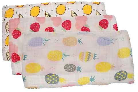 Milisten 3stücke Babyhandtücher Baumwolle Multifunktionale Spucktücher Weiche Gesichts Und Für Neugeborene Füttern Für Täglichen Gebrauch