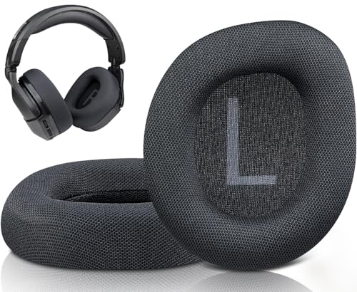 SOULWIT Cuscinetti Auricolari in Tessuto a Rete Ricambio per Turtle Beach Stealth 600 Gen 2 USB/MAX, 600 Gen3 XB/PS/PC Wireless Cuffie, Padiglioni con Schiuma Antirumore - Nero