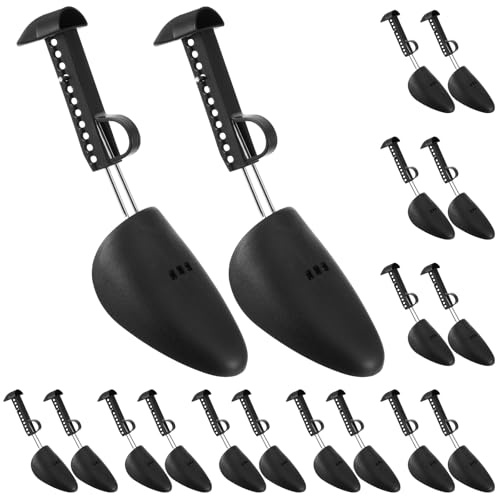 Meyeyaia 10 Pairs Plastic Shoe Trees for Men, Adjustable Shoe Shaper Stretchers Portable Shoe Tree Shoes Boot Holder for Men