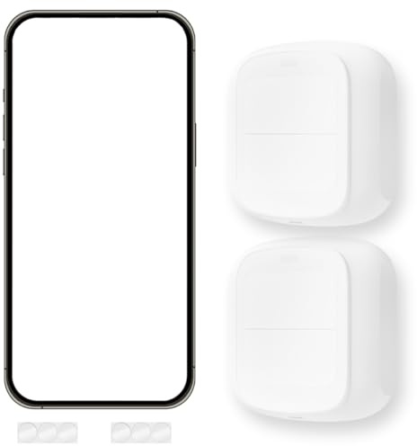 Acmerota 2 Set Smart Button Wireless Mini Switch for Lighting Systems Remote One Touch Button WiFi Wireless Switch, 2-Key 3-Way Control, Customized Actions, Control via Smart Life APP