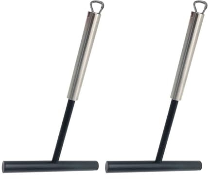 PAMINGONO Set 2 Pezzi Spatole per Pancake in Acciaio Inox Manico Ergonomico Attrezzi per Crepes da Cucina Leggeri e Resistenti Utensili per Cottura Domestica e Picnic