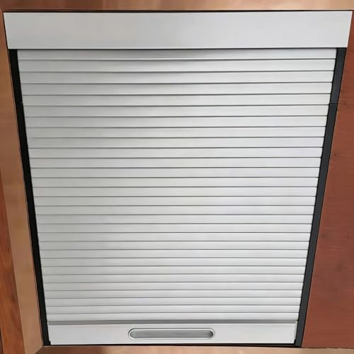 Innovz Tambour Door Kit with Guide Rails & Handle, White ABS Roll Up Cabinet Doors Space Saving, Smooth Sliding Roller Shutter Kitchen Door(30x30in(76x76cm))