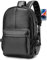 SPAHER 15.6 Inches Leather Laptop Backpack Unisex Casual Daypack Ipad Bag School Bag Hiking Travel Business Luggage Outdoor College Shoulder Bag Gift for Men Women Boys Girls Black