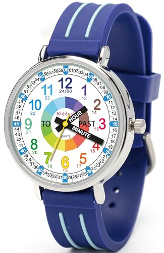 Kiddus Orologio Educativo per Bambino e Bambina dai 5 ai 10 Anni, Orologio Analogico Didattico per Imparare l'Ora, Movimento Giapponese