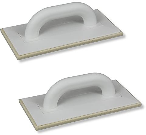 2er Set DEWEPRO® Filzbrett - Kunststoff (PS) Reibebrett mit 6mm Filzbelag für Putz u. Feinputz - 280x140mm - Filzreiber - Putzreiber - Putzerreibebrett