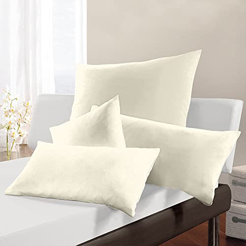 Erwin Müller Kissenbezug, Kissenhülle Interlock Mako-Jersey - Serie München - perfekte Passform, formstabil, bügelfrei, mit Reißverschluss - wollweiß Größe 40x60 cm