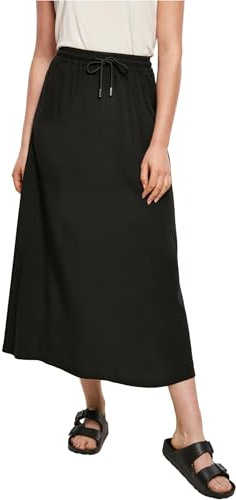 Urban Classics Ladies' Viscose Midi Mujer Falda Larga Negro M 100% Viscosa