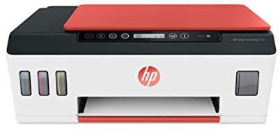 HP Smart Tank Plus 559 Inalámbrica 3YW75A - Impresora A4 Multifunción con Deposito de Tinta Recargable, Impresión a Color, Escaner, Copiadora, Wi-Fi, HP Smart App, Blanca, negra y roja