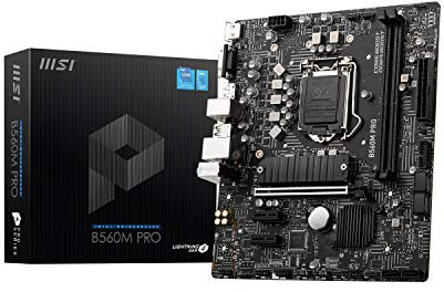 MSI B560M Pro-E ProSeries mATX Motherboard, Intel Core 11th/10th Gen Socket LGA 1200, DDR4, PCIe 4, M.2, USB 3.2, Gbps LAN