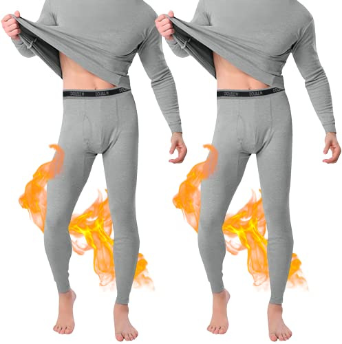 DOUBLE M, Pack 1 y 2, Conjunto Ropa Térmica para Hombre, Grosor Medio 160 gr, Interior Felpa, Camiseta y Pantalón, Ropa Invierno, Poliéster, Colores Combinables, Elimina la Humedad, Costura Cómodas.