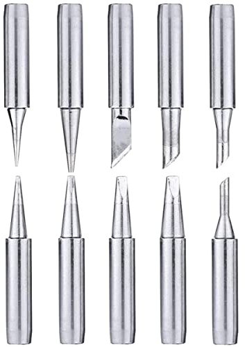 Treki 10pcs Pointes de Fer à Souder Kit 900M Remplacement de Pointes à Souder Pannes à Souder Pour Hakko Radio Shack TENMA ATTEN QUICK Aoyue Yihua