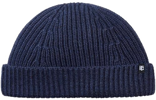 Enter the Complex® Berretto Corto Fisherman, Berretto Docker da Uomo e da Donna, 100% Lana Merino, Blu Navy, Taglia Unica