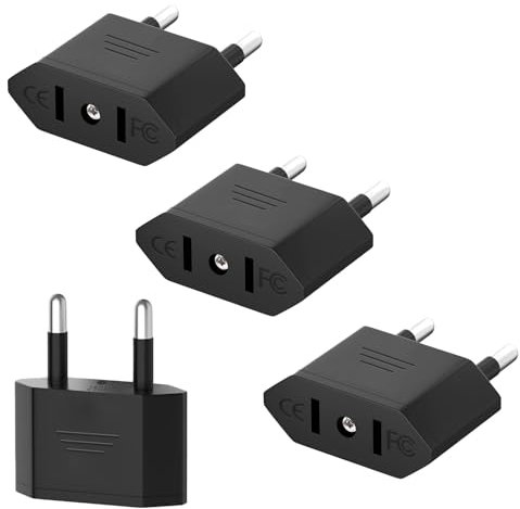 3 Pièces Adaptateur Prise USA, Adaptateur USA vers France, Adaptateur Secteur US vers Europe (EU), Adaptateur USA Prise, Adaptateur Voyage US vers EU