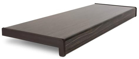 HausFux Fensterbank innen Kunststoff | PVC nach Maß inkl. Seitenabschlüsse (Dunkle Eiche, T x L | 50 x 100 cm)