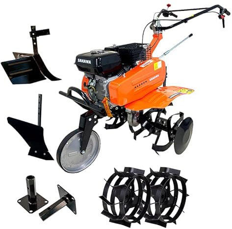 SAKAWA Motoazada 1G72 7,5cv + Kit Ruedas + Mangones + Asurcador + Vertedera