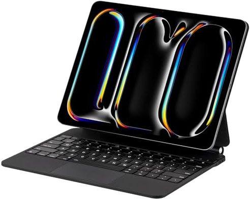 Magic Keyboard-fodral för iPad Air 13 tum (M2) | iPad Air 13 tum (M3) | iPad Air 13 tum (M4), trådlöst Bluetooth-tangentbordsfodral med styrplatta och magnetiskt stativ