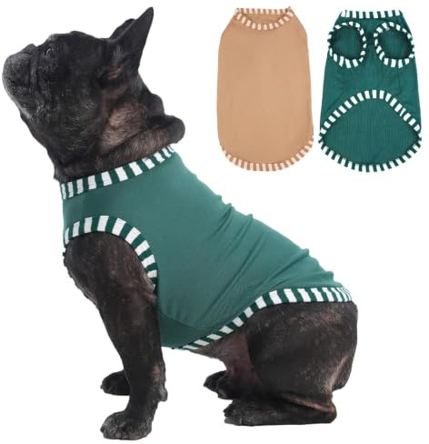 2per Pack UV-Schutz T-Shirt Hund, weich, Grün, Khaki, L