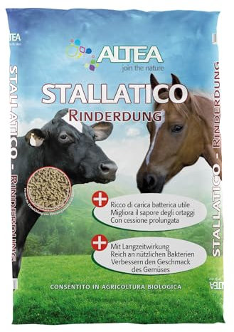 Tecnokit Stallatico Pellettato Inodore E Naturale, Concime Orto Con Azoto A Lenta Cessione, Fertilizzante Stallatico Migliora Aroma Frutta e Ortaggi, Agricoltura Biologica, 10 kg