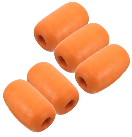 SHERCHPRY 5 Pezzi Galleggianti da Pesca in Schiuma Arancione, Dispositivi di Galleggiamento per Reti da Pesca Resistenti ai Raggi UV, Accessori per Acquacoltura Alta visibilità e Facile
