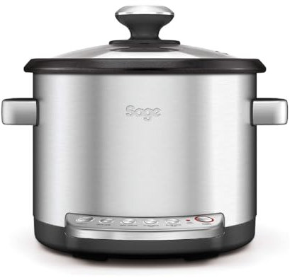 Sage - The Risotto Plus - Multi Cooker with Stir Free Risotto - Sauté, Rice, Steam, Sear, Slow Cook Low/High & Auto Keep Warm Functionality - Brushed Stainless Steel