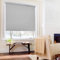 Verdunklungsrollo ohne Bohren Rollos für Fenster B100 x H140 cm (Stoffbreite 95cm) Hellgrau Thermo Rollo Klemmfix Verdunkelungsrollo Seitenzugrollo Sicht-und Sonnenschutz Wandmontage