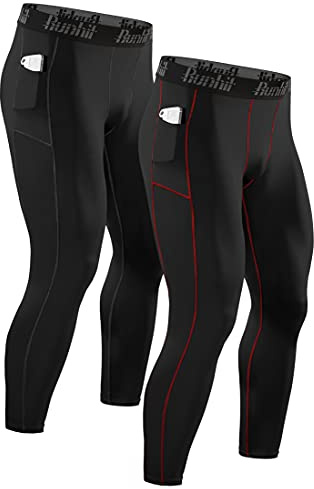 Runhit 2pack leggings herr kompressionsbyxor män löpning cykelbyxor tights for träning gym rugby yoga basket fotboll baseball golf