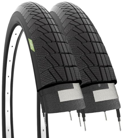 2 neumáticos de 16 x 1,75 (47-305) para Bicicleta de niño | Neumáticos de Carretera Negros de Goma para Bicicleta
