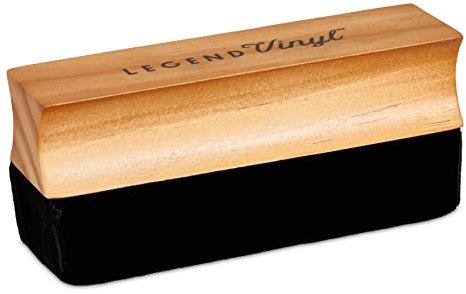 Legend Vinyl Velvet Anti-Static Cleaning Brush with Wooden Handle - Premium Record Cleaner for Vinyl LPs, Eliminates Static, Dust, and Hiss for Superior Sound Quality