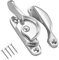 TERF® Traditional Polished Chrome Sash Window Lock Catch Latch Fitch Fastener With Fixing Screws For Wood Aluminium UPVC Vinyl Frames - Pack of 1