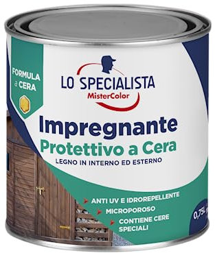 Lo Specialista Mistercolor IMPREGNANTE ACQUA CERA, 0,75L, NOCE