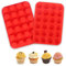 2 Pack Mini Muffin Pan 24 Cups Muffin Pan Non Stick Cupcake Tray Muffin Tin for Baking Cakes Tarts Chocolate Bread Muffin Moulds (Red)