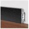 Sockelleisten Fussleisten Schwarze Sockelleisten - Perforierte Installation Komplettpaket, Metall-Aluminium-Fußbodenleiste 10 8 6 5 4 cm hoch, Sockelleiste Line für Holz/Fliesen/Betonwände Schützen(W