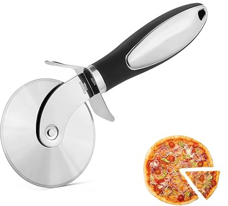 VOFO Premium Pizza Cutter with Ergonomic Handle – Stainless Steel Rolling Blade for Easy Slicing Pizza, Pie, Quiche & Pastry, Dishwasher Safe – Non-Slip Grip